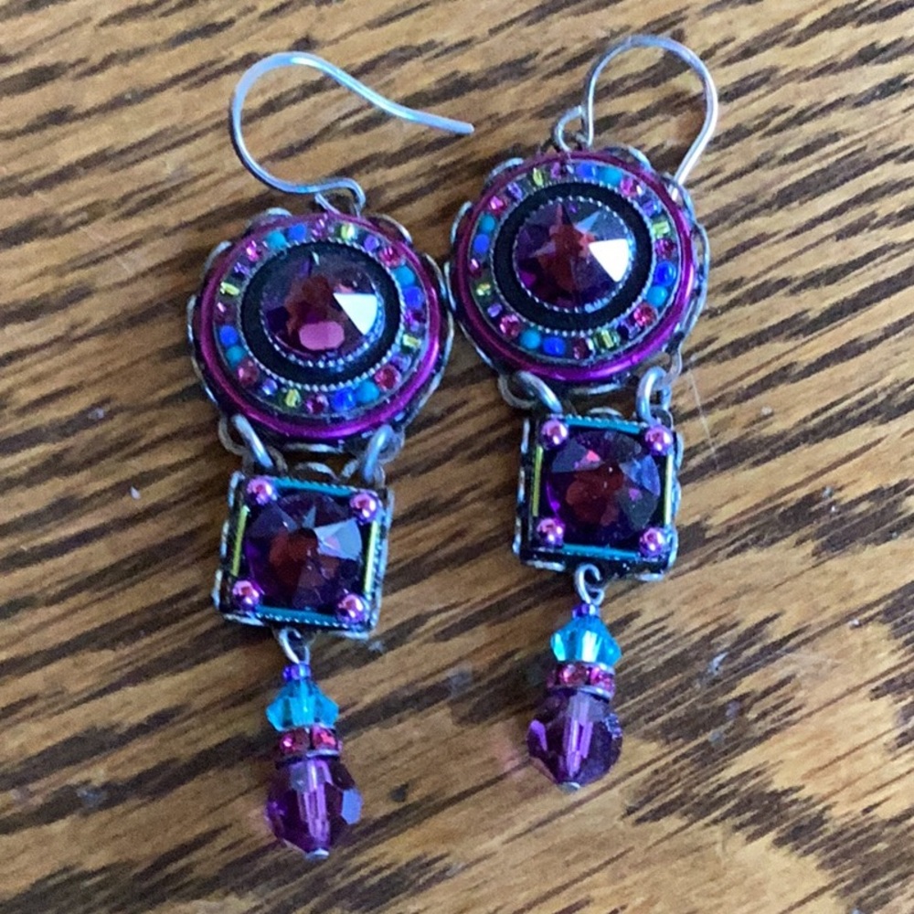 Firefly amethyst Crystal earrings